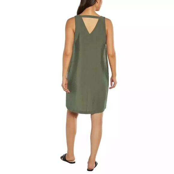 Banana Republic Women's Size L Sleeveless Relaxed Fit Shift Dress Olive Green - Picture 2 of 14
